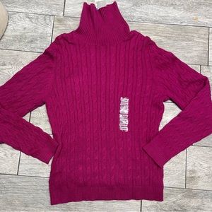Charter Club Autumn rose cable knit turtleneck size XL